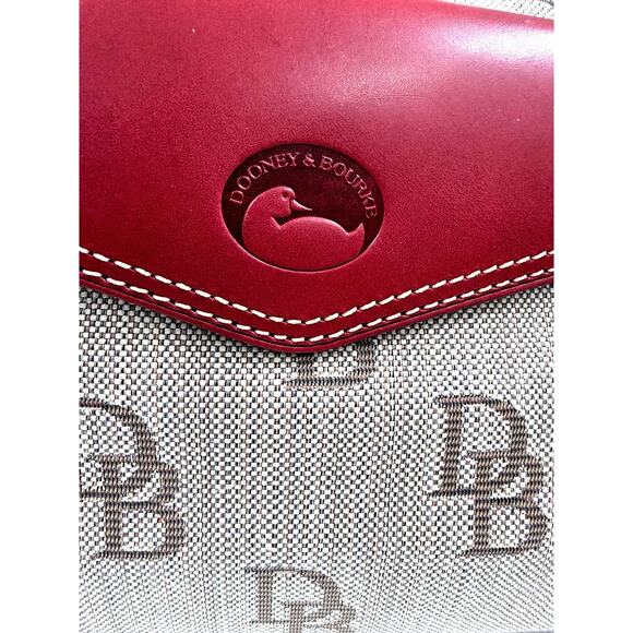 Dooney & Bourke En The Smith Bag JQ820 Brown Red Logo Tote NWT $268 - Picture 8 of 12